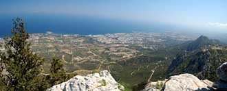 North from St. Hilarion, overlooking Kyrenia