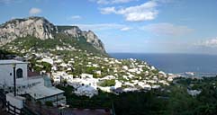 View from Capri town of the Marina Grande