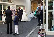 Wedding procession in the streets of Capri town
