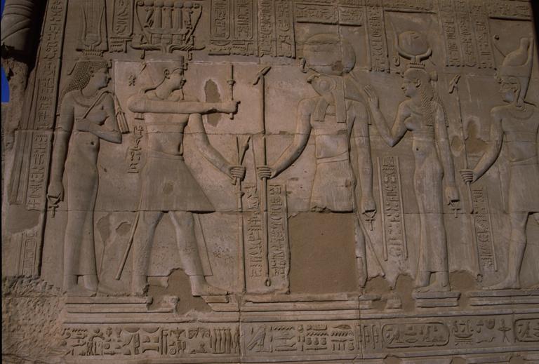 Relief on Wall at Kom Ombo - image