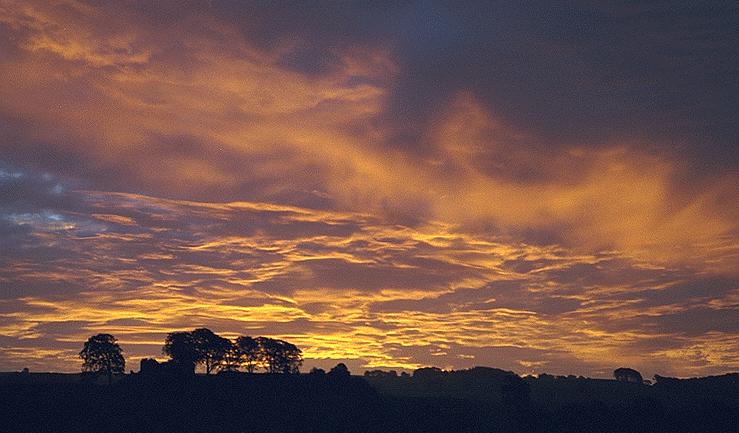 Sunrise over Castle Hill, Kendal