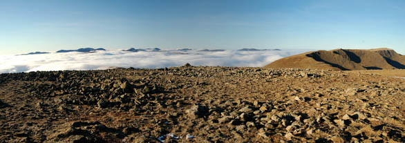 Crinkle Crags to Helvellyn from Fairfield - Panorama